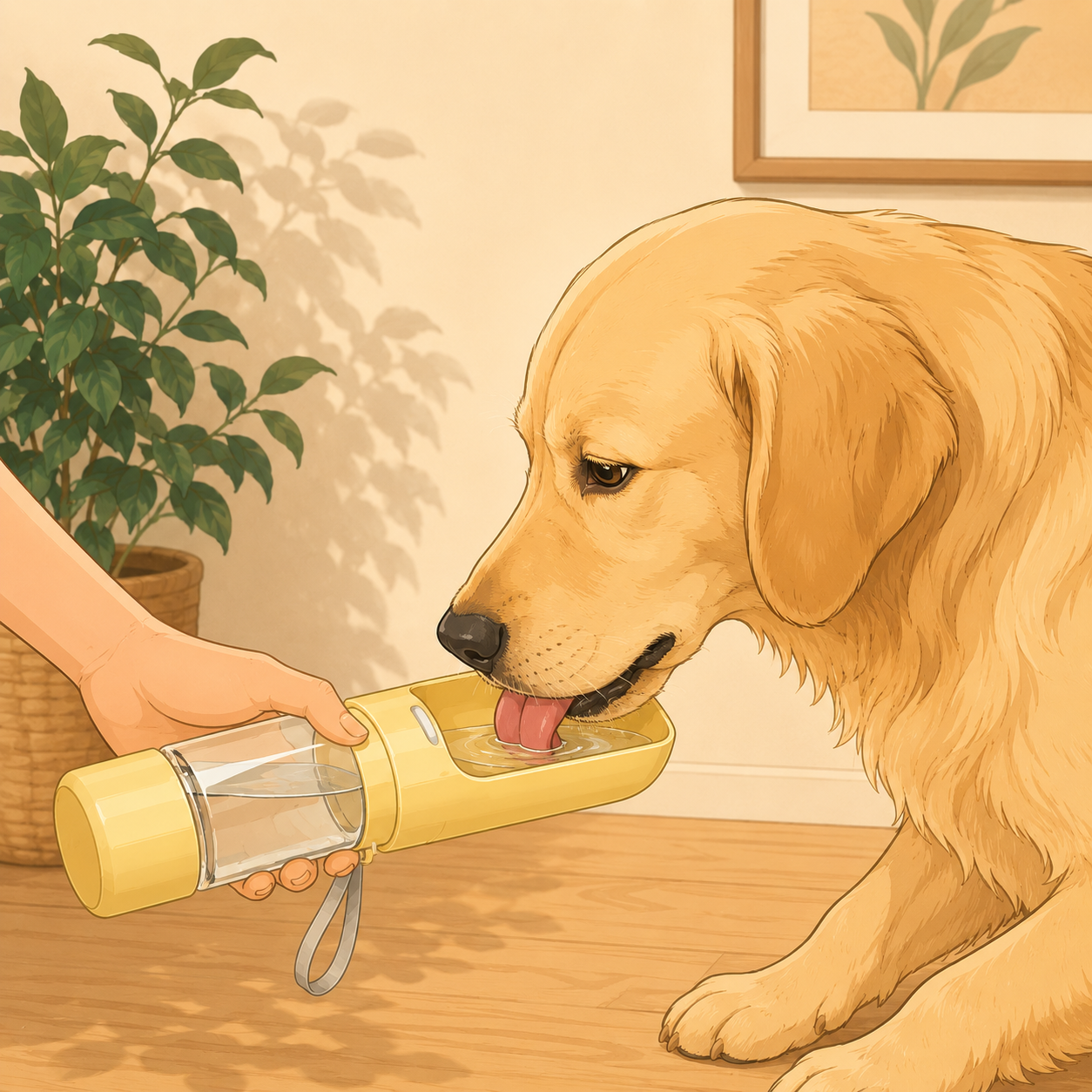 Borraccia con Ciotola Pieghevole per Cani